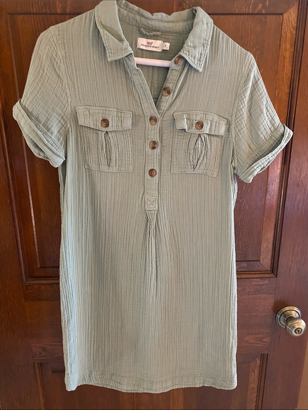 Vineyard Vines Light Sage Green Mini Dress